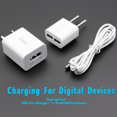 kaufen Doppel-USB-Auto-Ladegerät 2.4A 3.0A für EU AU UK US Steckdosen online manufacture