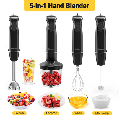 Ein guter Preis. 5 in 1 Multi-Funktion Handmixer SS Gehäuse 2 Drehzahl variable Geschwindigkeitsregelung Online