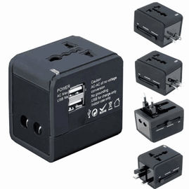 Ein guter Preis. portable-Universalreise-Adapter-Schwarzes Wechselstrom-Wand-Berg 5V 1A/5V 2.1A Online
