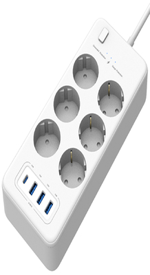 Ein guter Preis. 4 Ports PD 32W Smart Power Strip mit Wechselstromanschluss 250V16A 4000W Online
